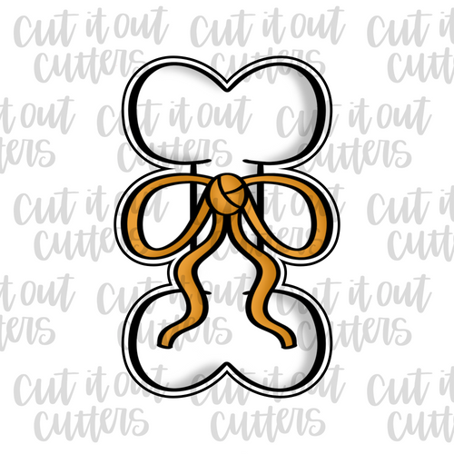 Floppy Bow Bone Cookie Cutter