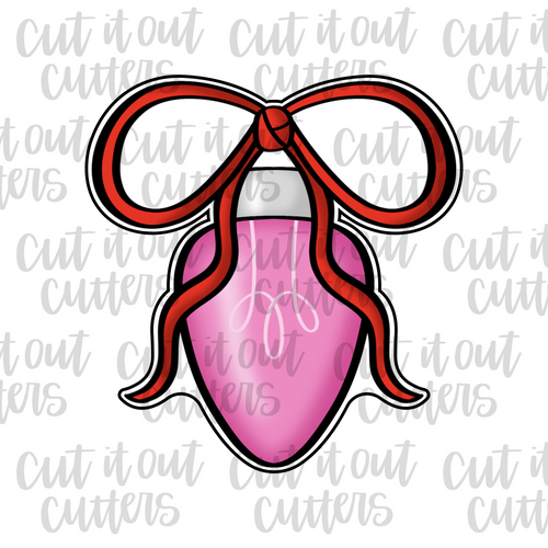 Floppy Bow Bulb Cookie Cutter