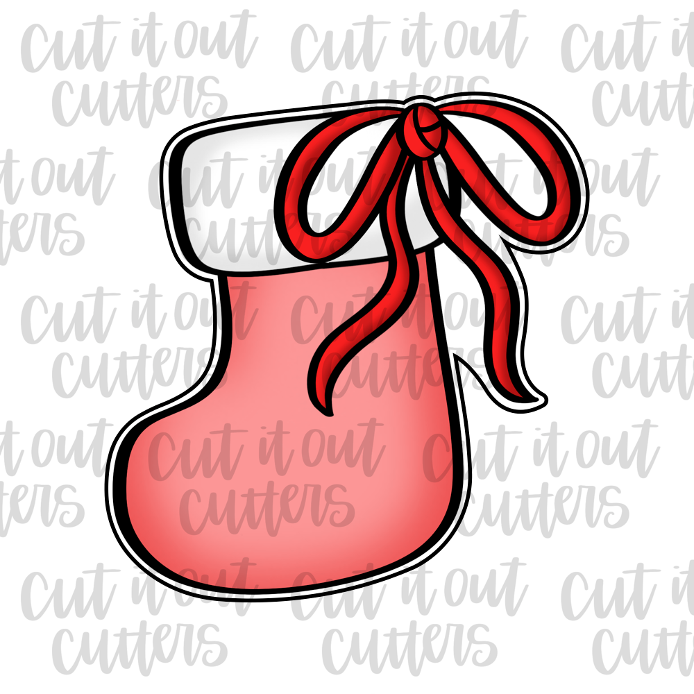 Floppy Bow Stocking Cookie Cutter