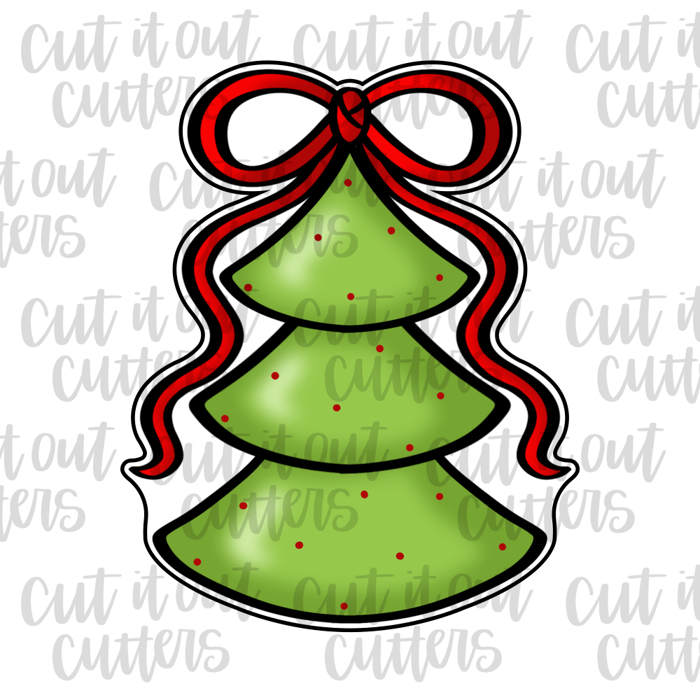 Floppy Bow Tree Cookie Cutter