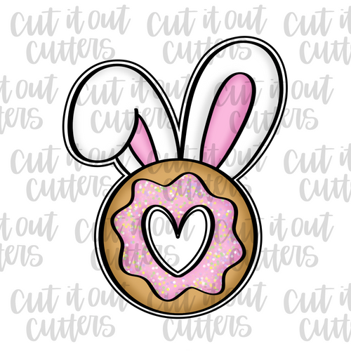 Floppy Ear Donut - Heart Cookie Cutter