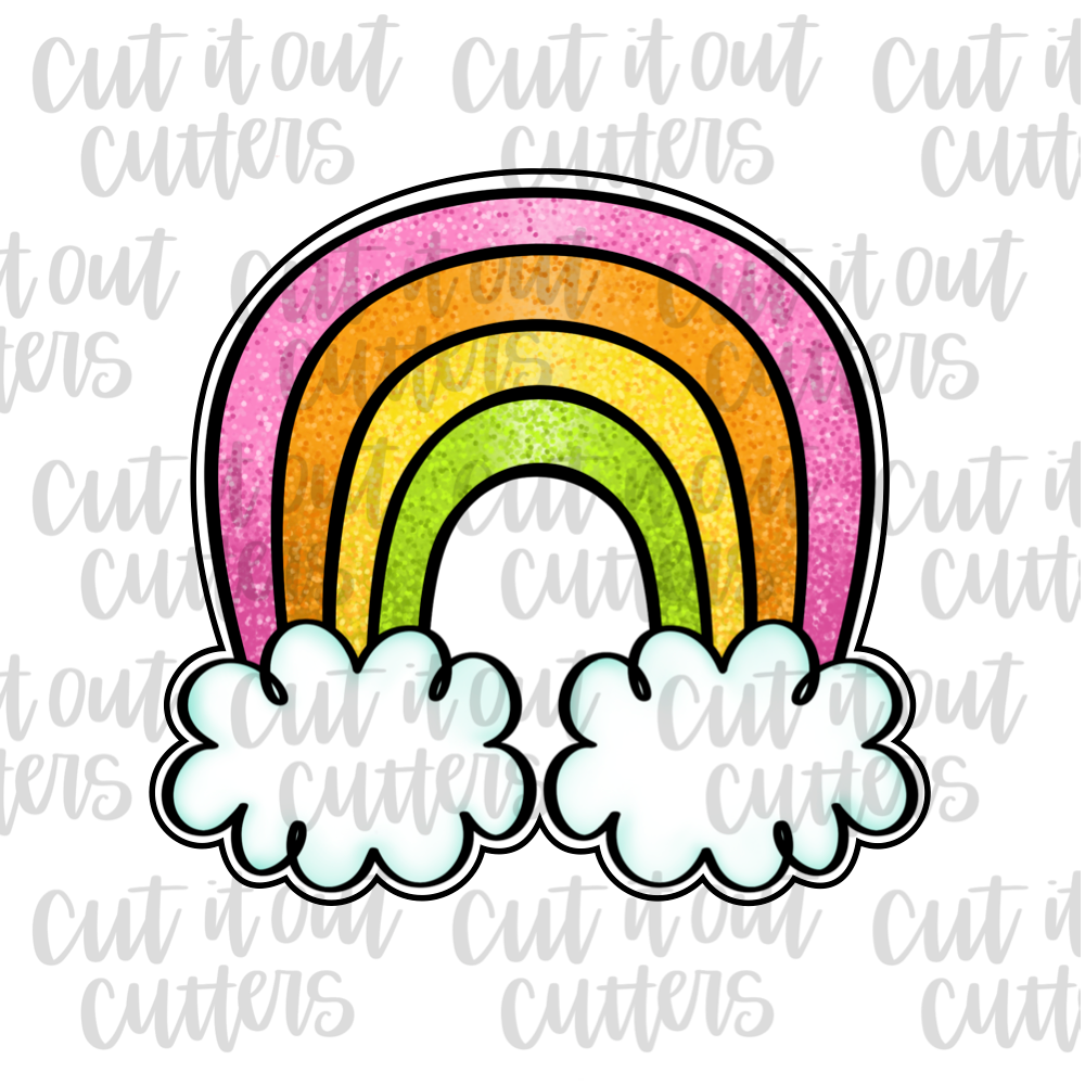 Fluffy Cloud Rainbow Cookie Cutter