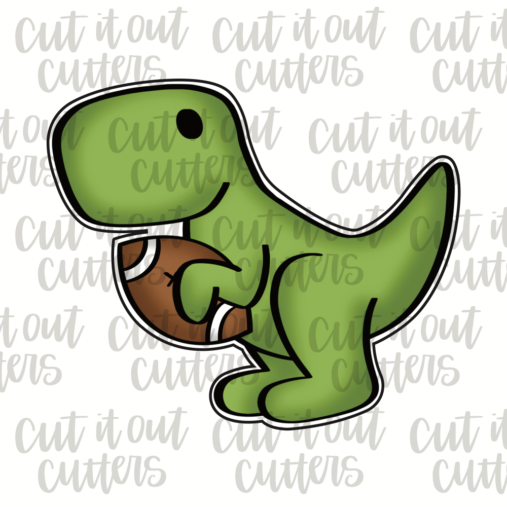 Football Tim T-rex Cookie Cutter