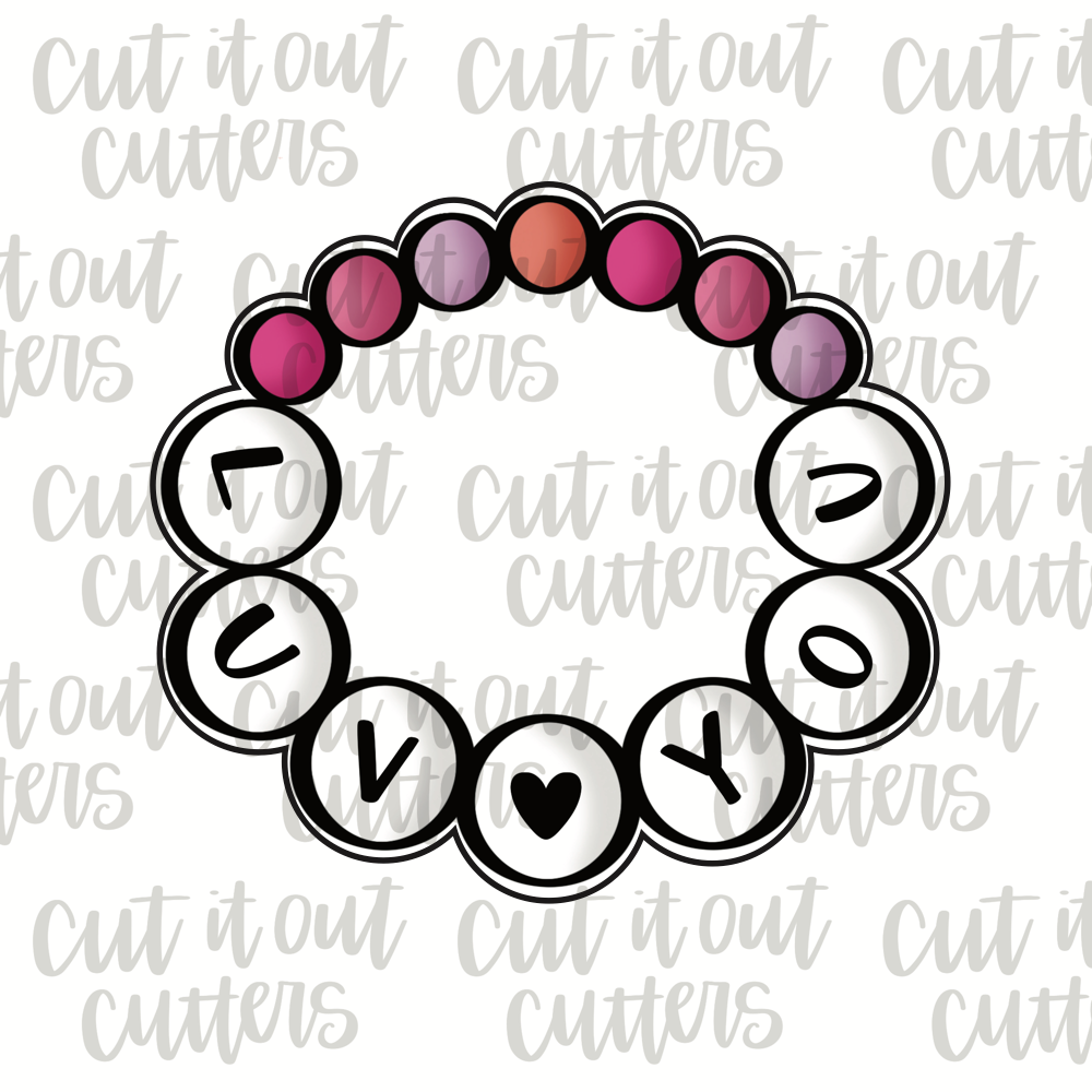 Friendship Bracelet7 Letters Cookie Cutter Cut It Out Cutters