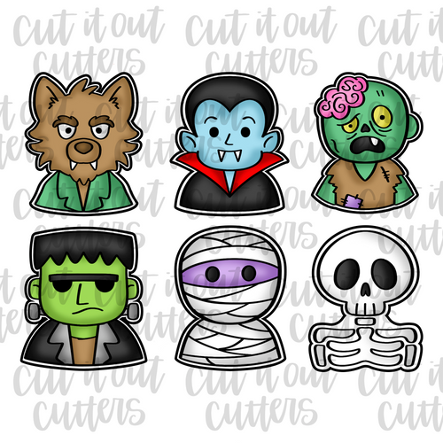 Fright Night Monsters Cookie Cutter Set
