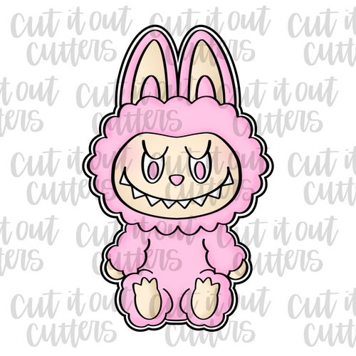 Furry Monster Sitting Cookie Cutter
