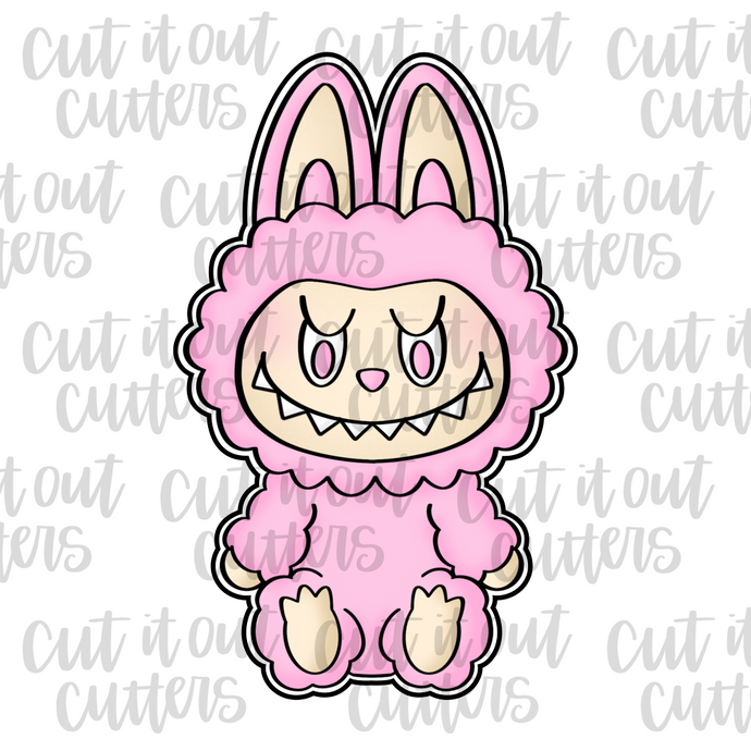 Furry Monster Sitting Cookie Cutter