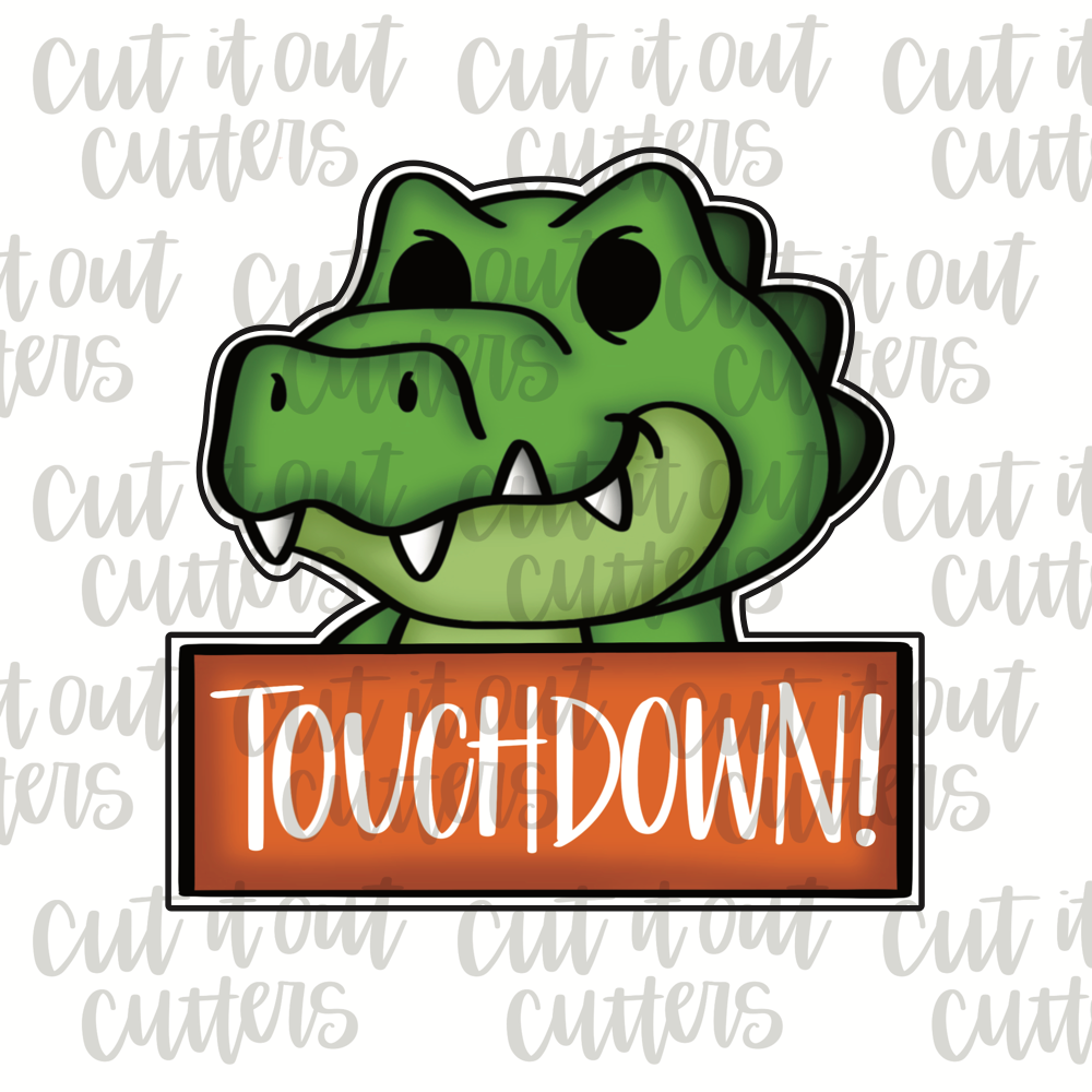 Gator Touchdown Plaque Cookie Cutter