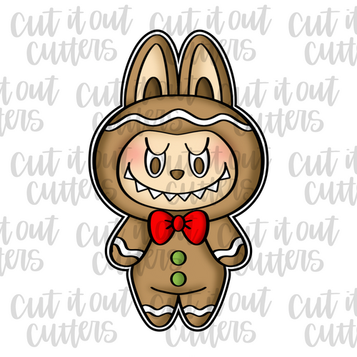 Gingerbread Furry Monster Cookie Cutter