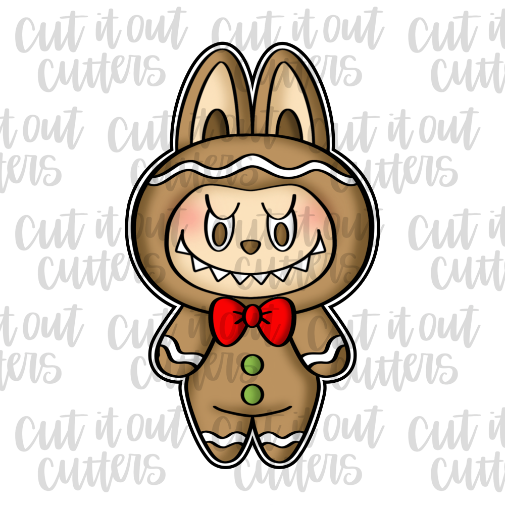 Gingerbread Furry Monster Cookie Cutter