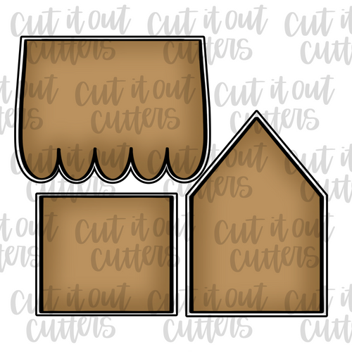 Gingerbread House Kit Cookie Cutter Set