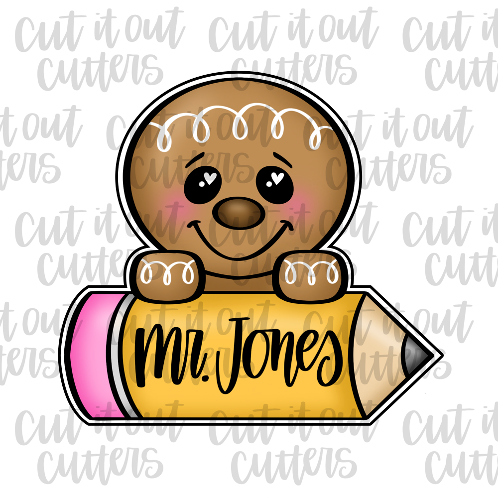 Gingerbread Man Pencil Cookie Cutter – Cut It Out Cutters