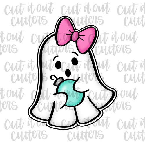 Girl Christmas Ghost Cookie Cutter
