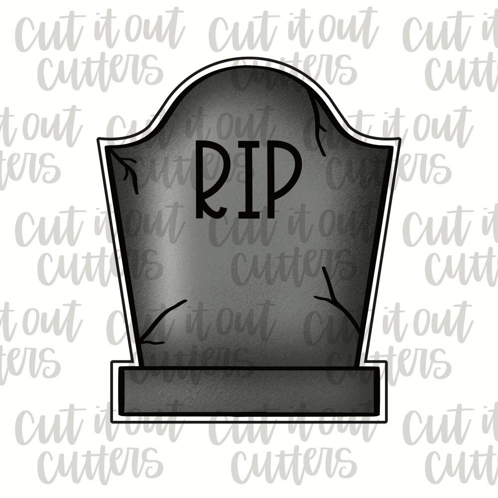 Free STL file Gravestone cookie cutter RIP・3D print design to