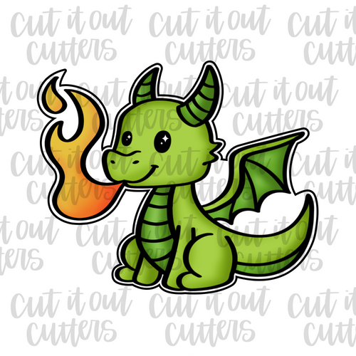 Green Dragon (Book) Cookie Cutter