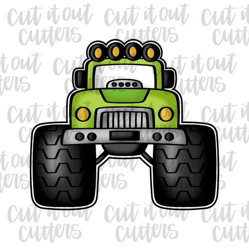 Green Monster Truck - Front Cookie Cutter