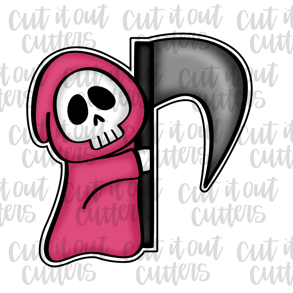 Halloween Bear in Grim Reaper (Death) Costume Cookie Cutter - Shape It Cookie Co Halloween Bear in Grim Reaper (Death) Costume Cookie Cutter - Shape It Cookie Co