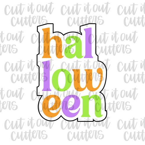 Halloween Fancy Text Cookie Cutter