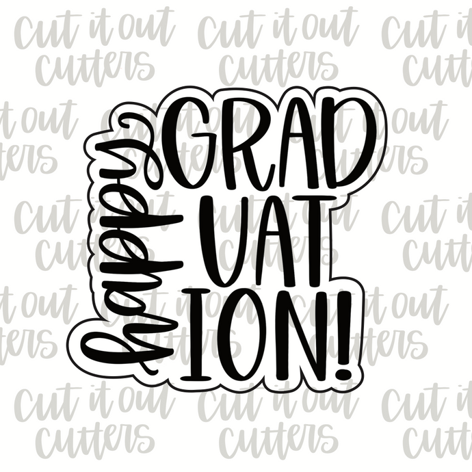 Happy Grad Mixup Cookie Cutter