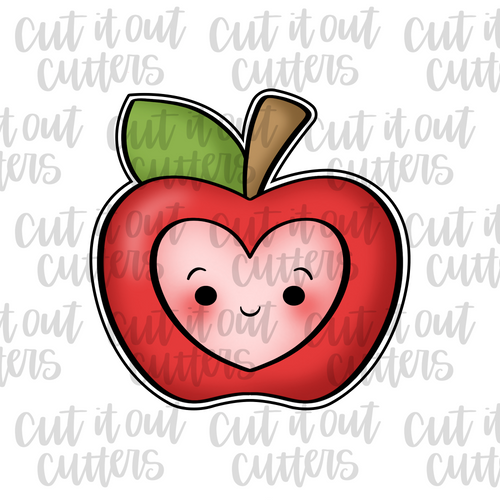 Heart Face Apple Cookie Cutter