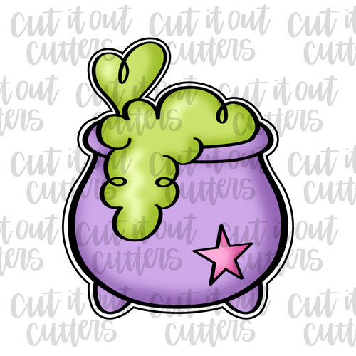 Heart Ooze Cauldron Cookie Cutter