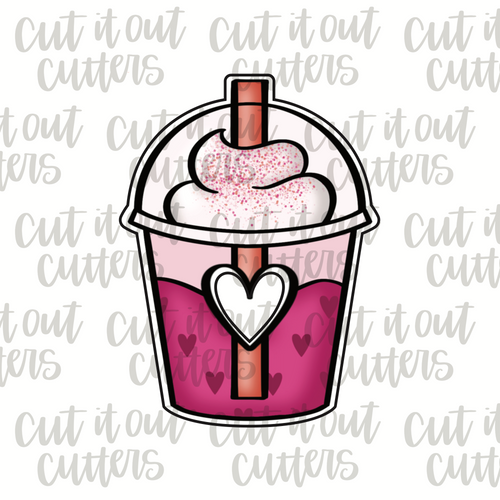 Heart Smoothie with Cut Out Cookie Cutter