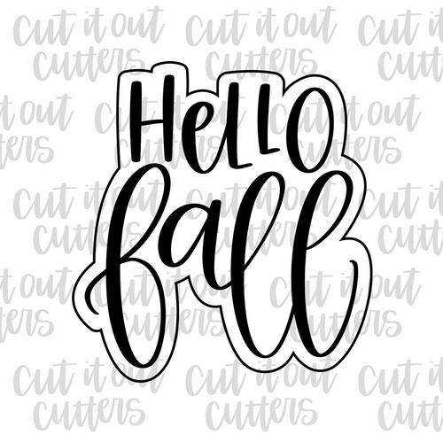 Hello Fall 2 Cookie Cutter