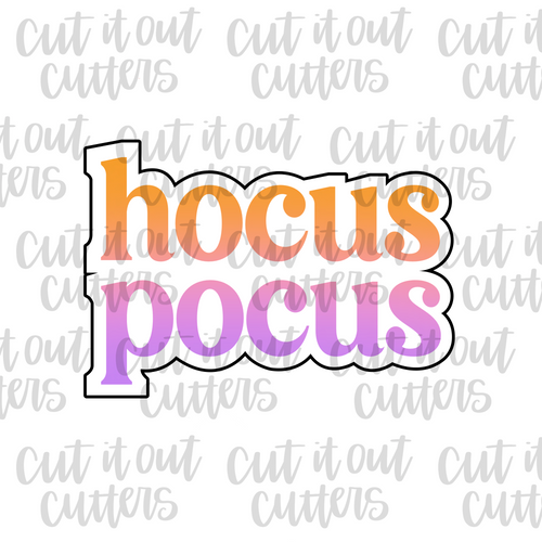 Hocus Pocus Fancy Text Cookie Cutter