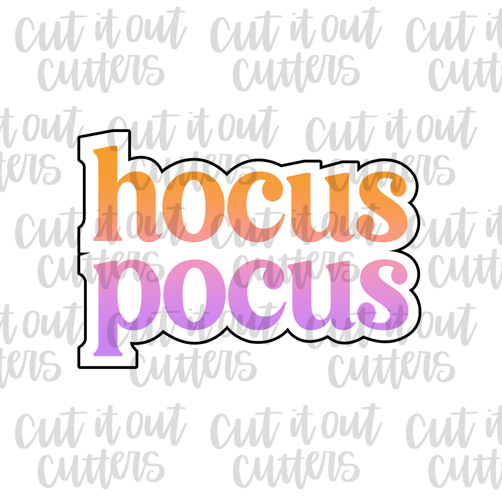 Hocus Pocus Fancy Text Cookie Cutter