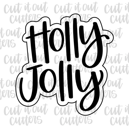 Holly Jolly 2 Cookie Cutter