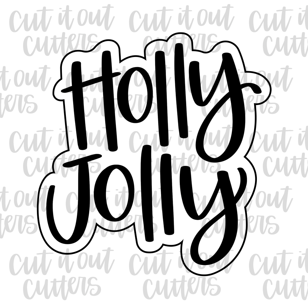 Holly Jolly 2 Cookie Cutter