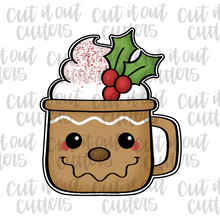 Load image into Gallery viewer, Holly Jolly Mug Cookie Cutter