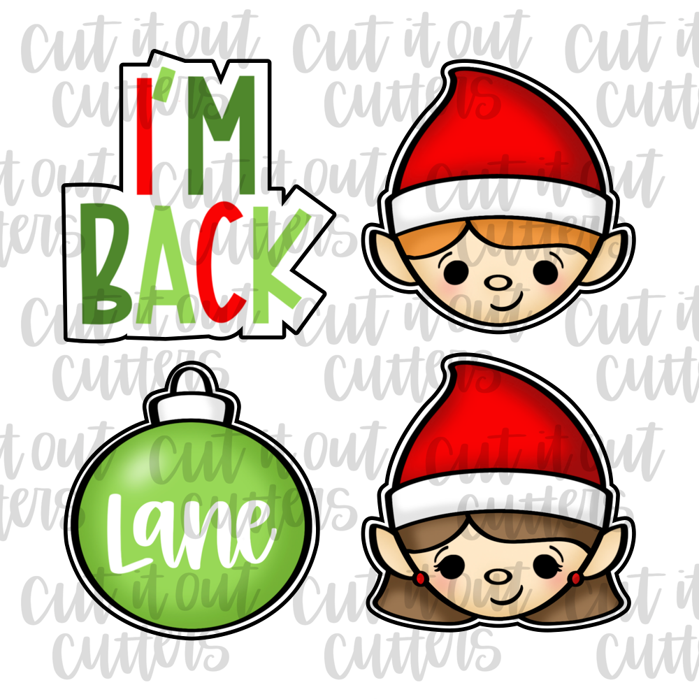 I'm Back Elf Minis Cookie Cutter Set