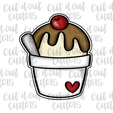 Ice Cream Cup with Cherry Cookie Cutter