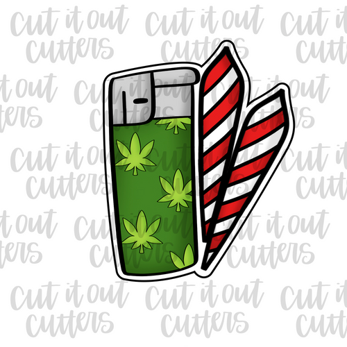 Lighter & Smoke Cookie Cutter