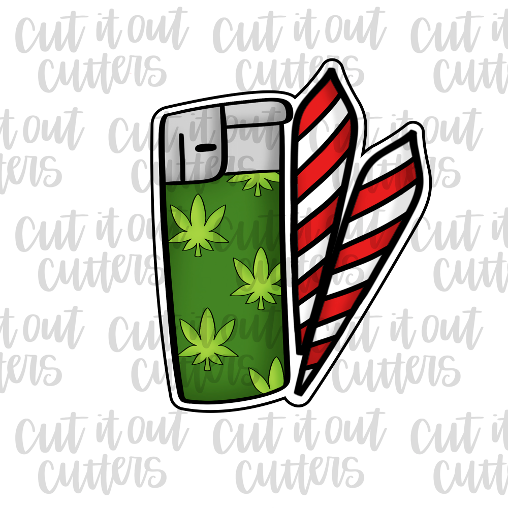 Lighter & Smoke Cookie Cutter