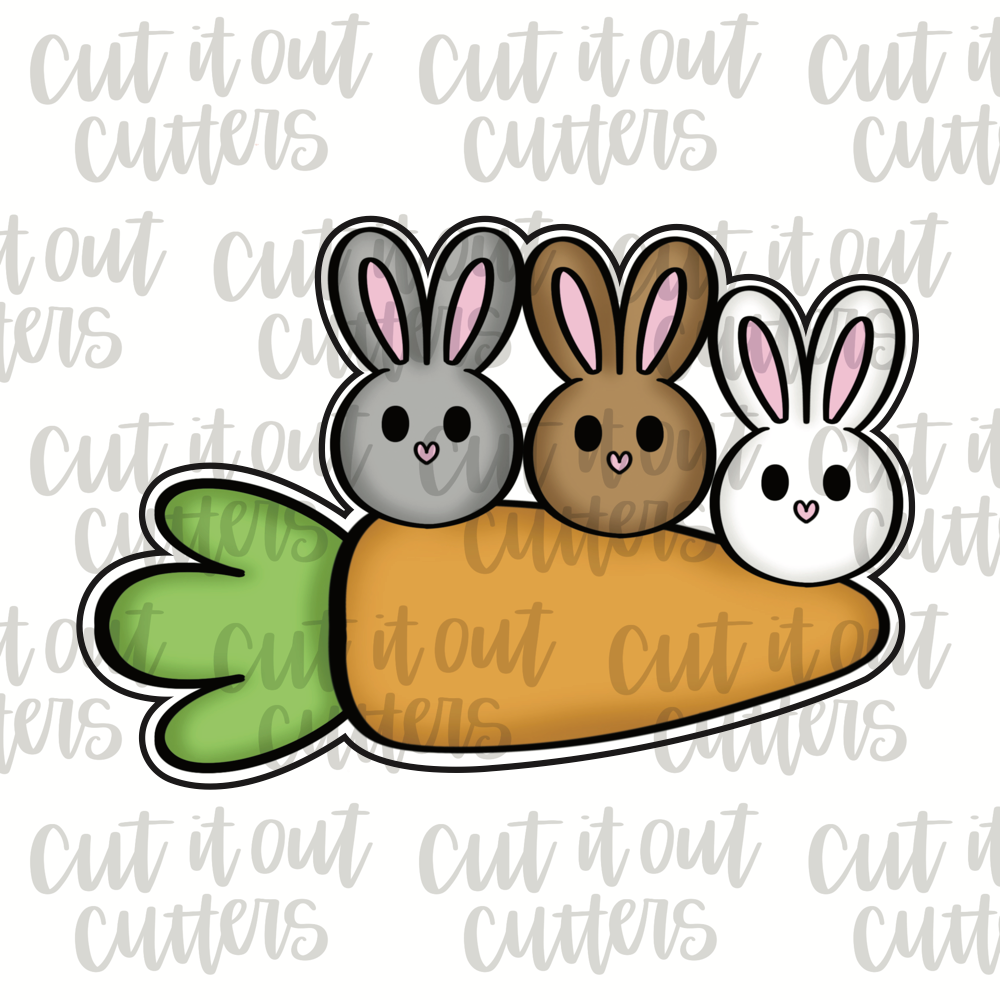 Little Bunnies & Carrot Cookie Cutter