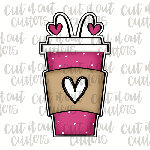 Love Bug Latte with Cut Out Cookie Cutter