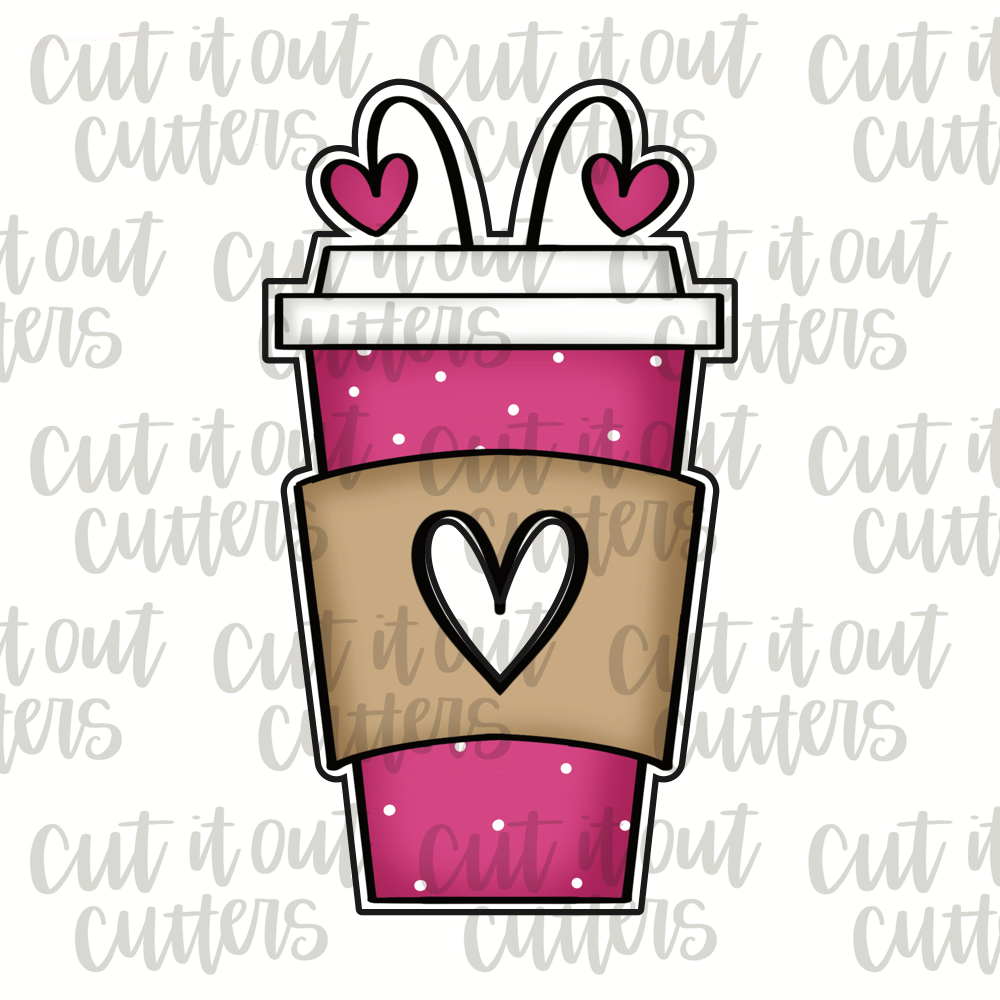 Love Bug Latte with Cut Out Cookie Cutter