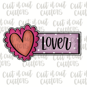 Lover Plaque Cookie Cutter