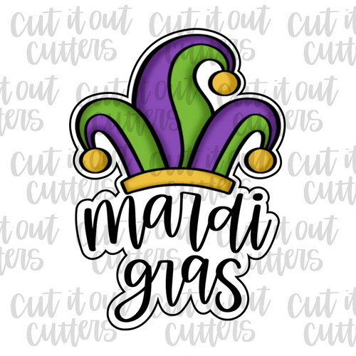 Mardi Gras & Hat Cookie Cutter