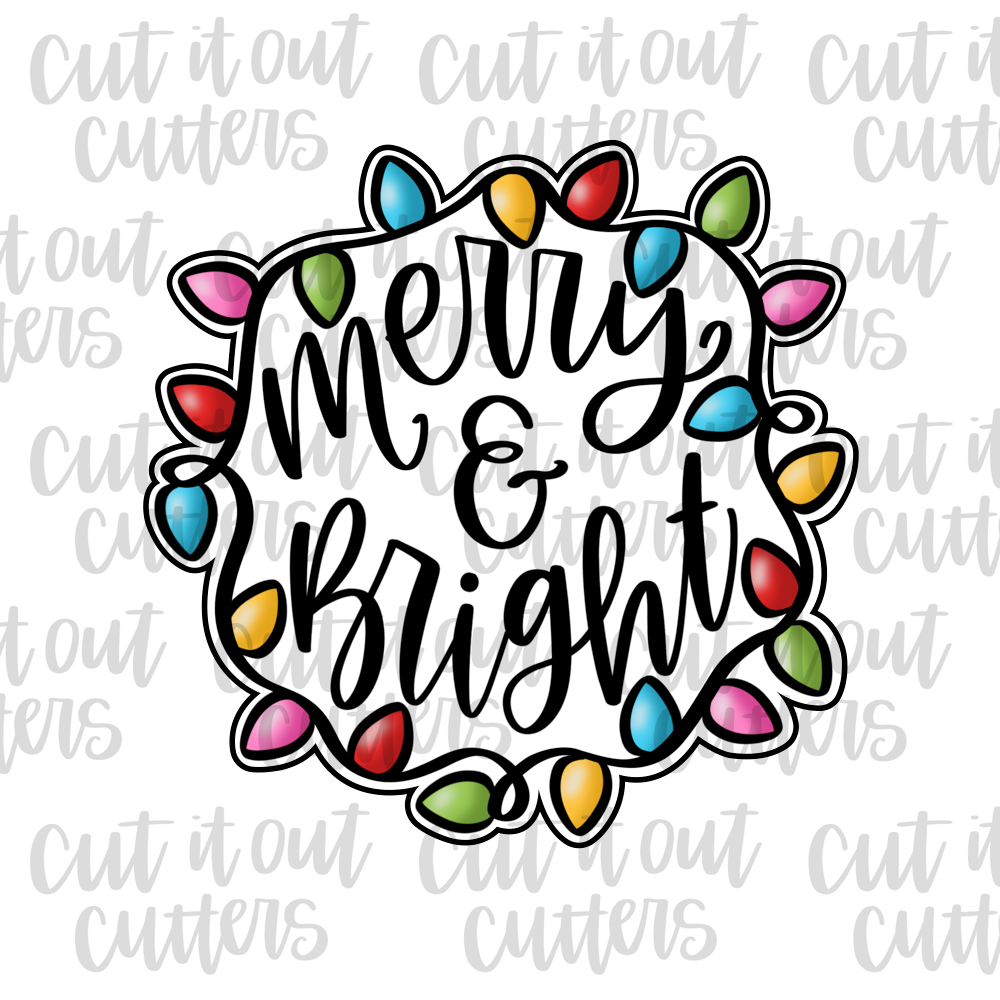 Merry & Bright in Lights Cookie Cutter