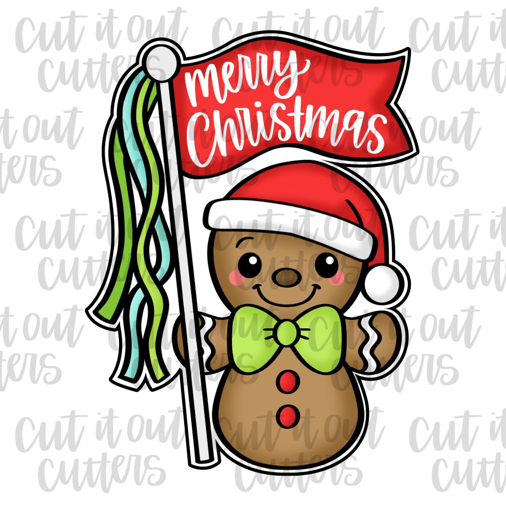 Merry Gingerbread Banner Cookie Cutter