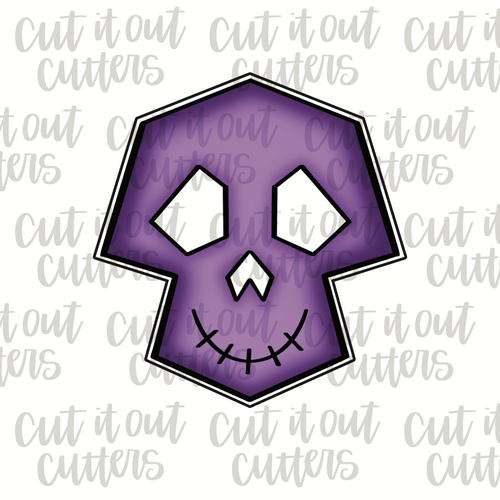 Minimal Skull Cookie Cutter