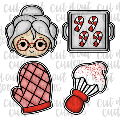 Mrs. Claus Baking Minis Cookie Cutter Set