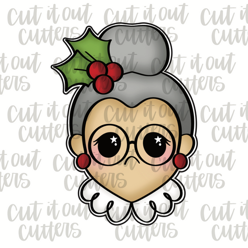 Mrs. Claus with Frilly Collar Cookie Cutter