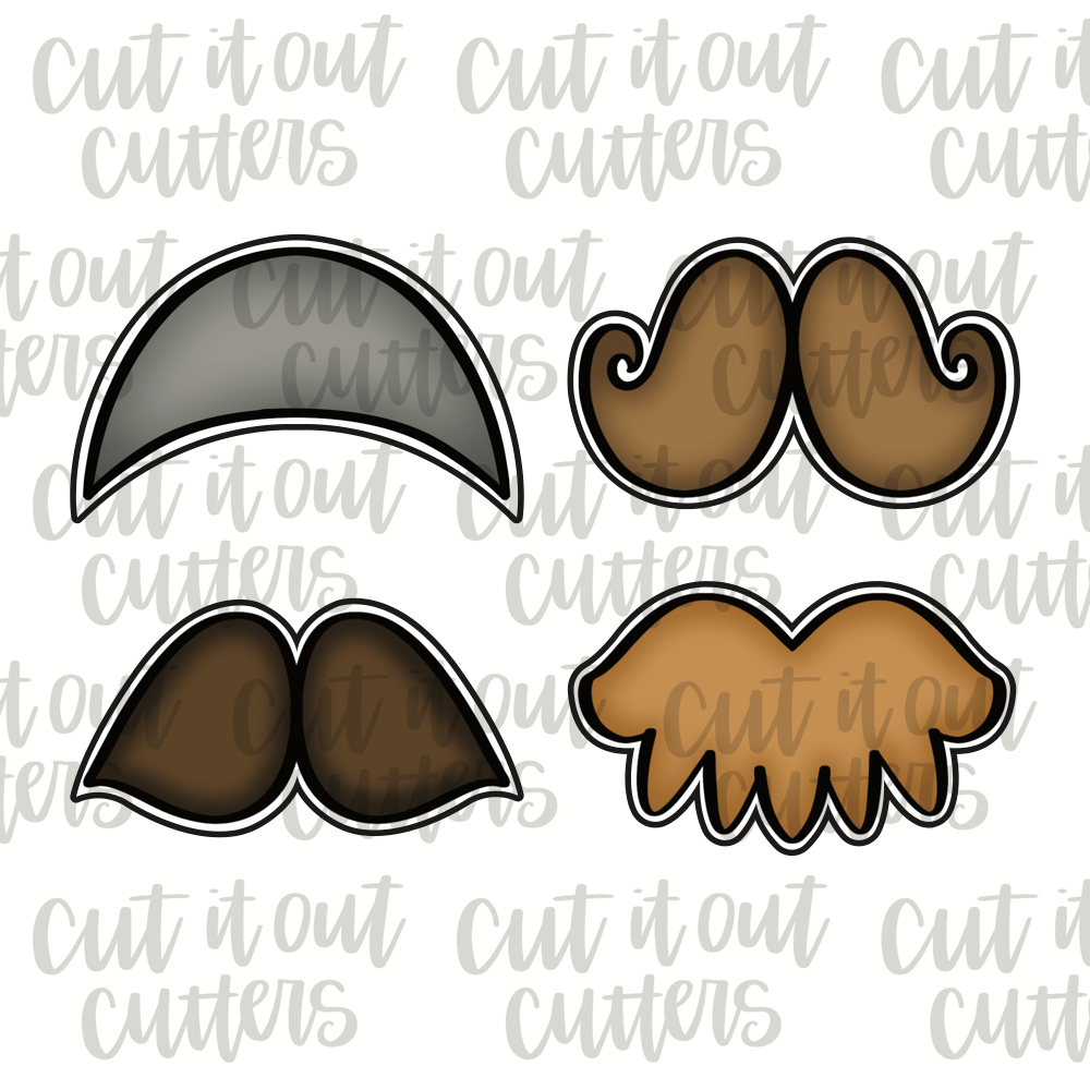 Mustache Cookie Cutter Set – Cut It Out Cutters