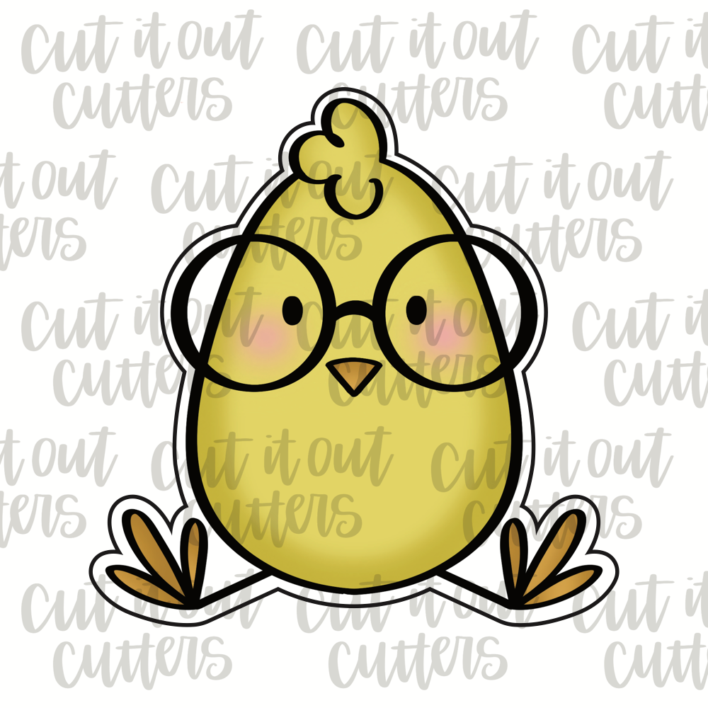 Nerdy Egg Chick Cookie Cutter