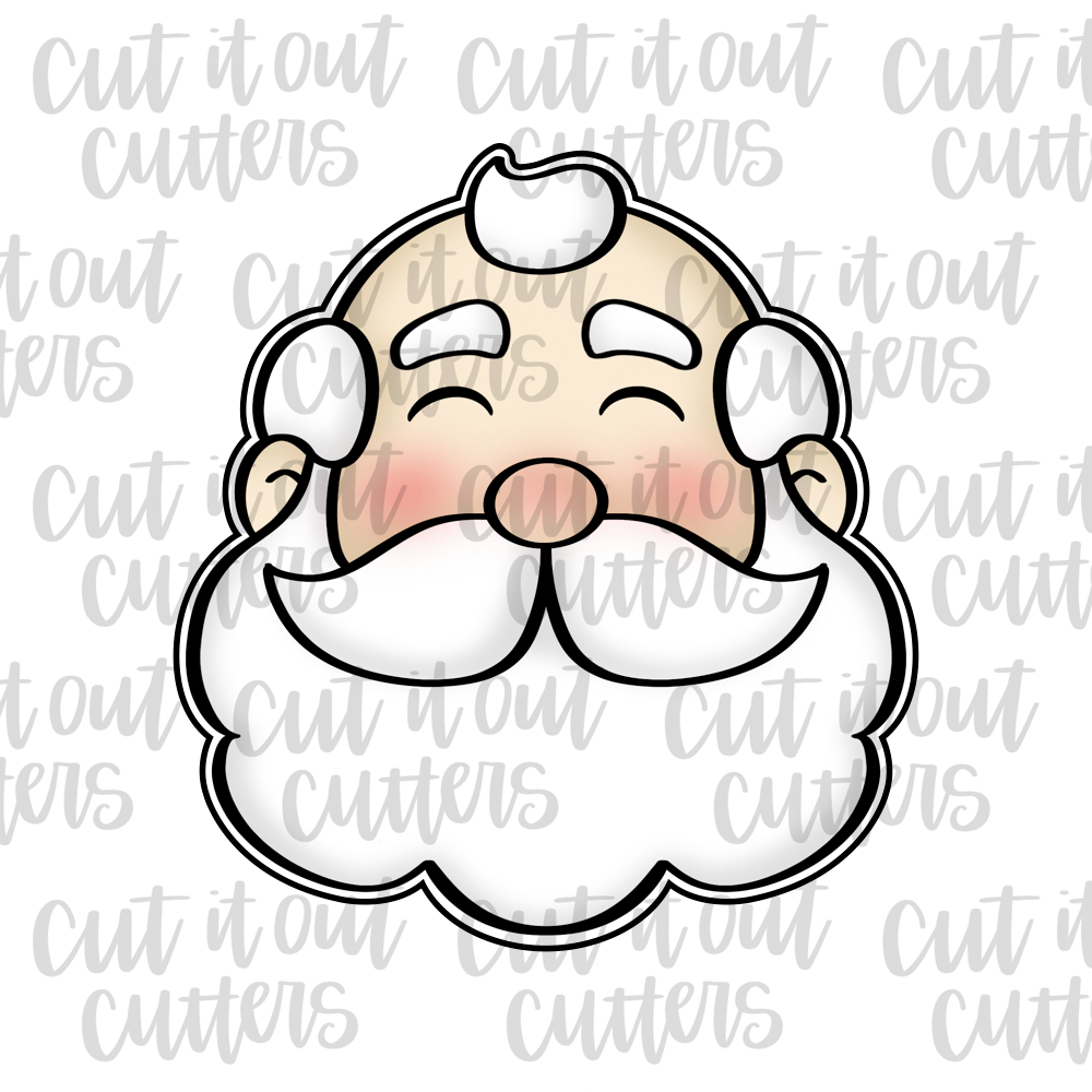 No Hair Santa Cookie Cutter