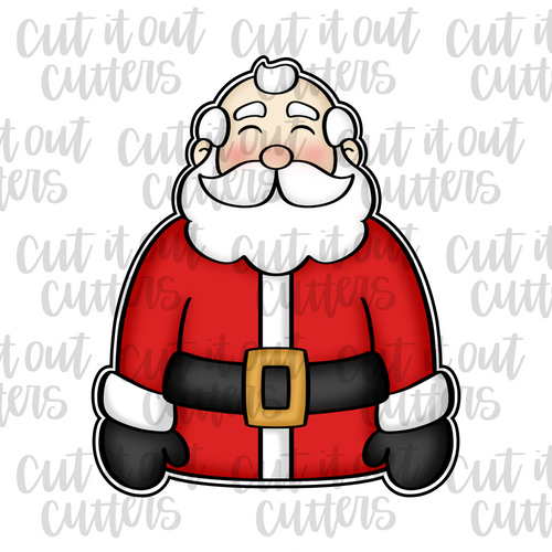 No Hair Santa Body Cookie Cutter